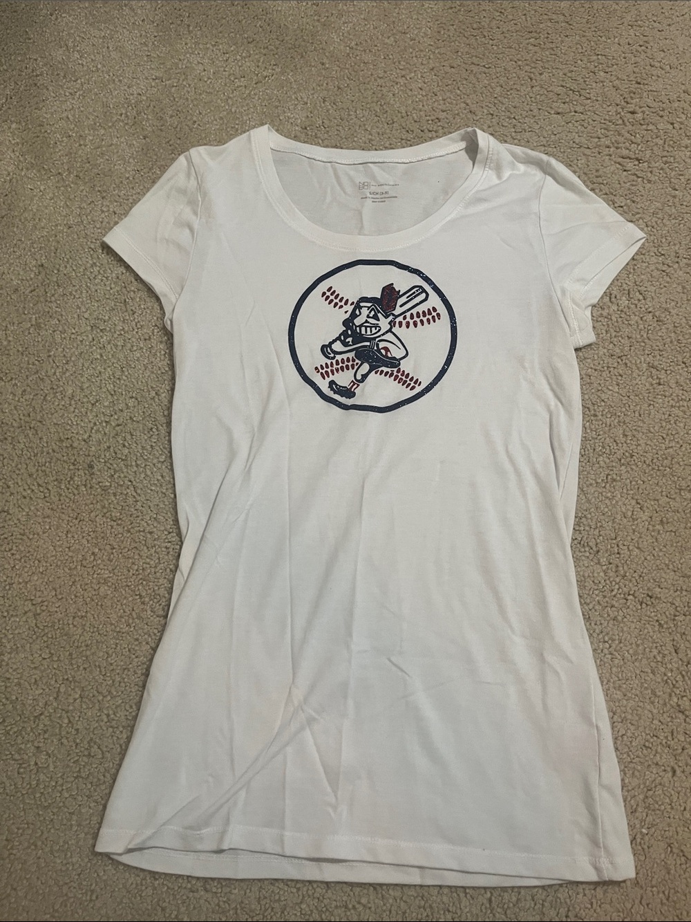 No Boundaries White Short Sleeve Graphic Tee with Cleveland Guardians Logo